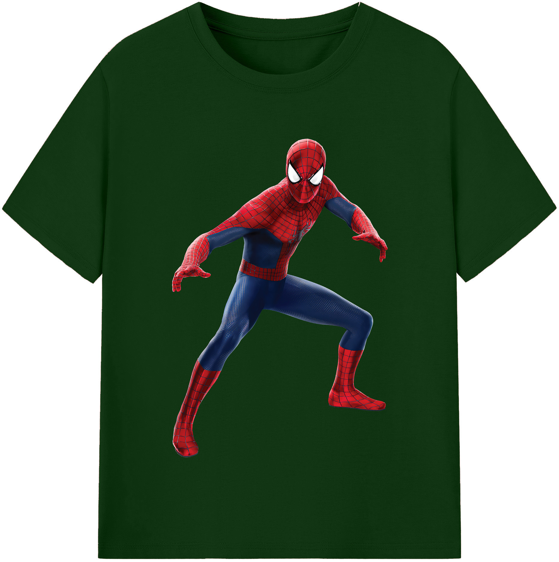 （画像用） Spider Man スパイダーマン 綿100％半袖Tシャツ（フロントプリント）